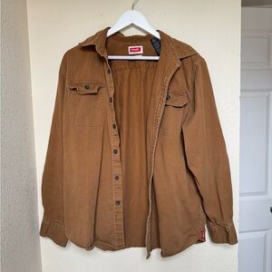 Wrangler Brown Button-Up Shirt